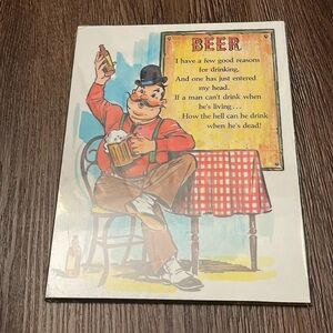 Living Quotes' wood Beer plaque